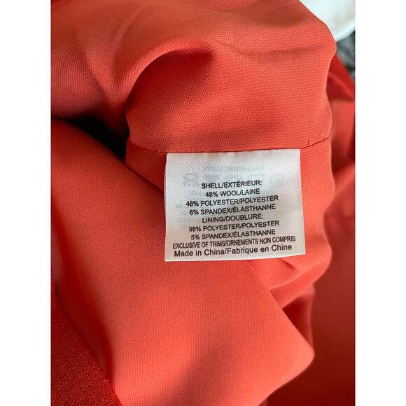 Tory Burch Red Orange Sheath Dress Size 4 Classic Zip Front Fitted Chic Luxury - Picture 9 of 9